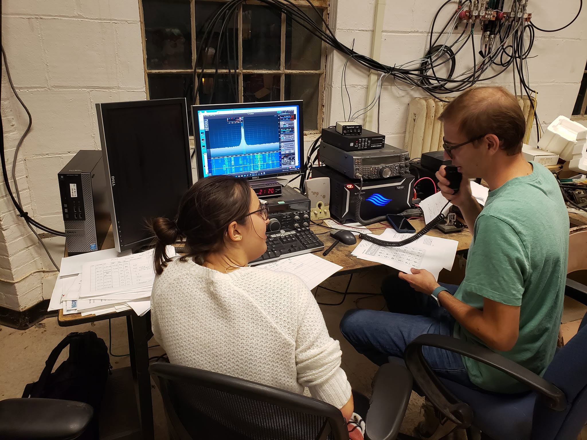 Operating position in the club shack