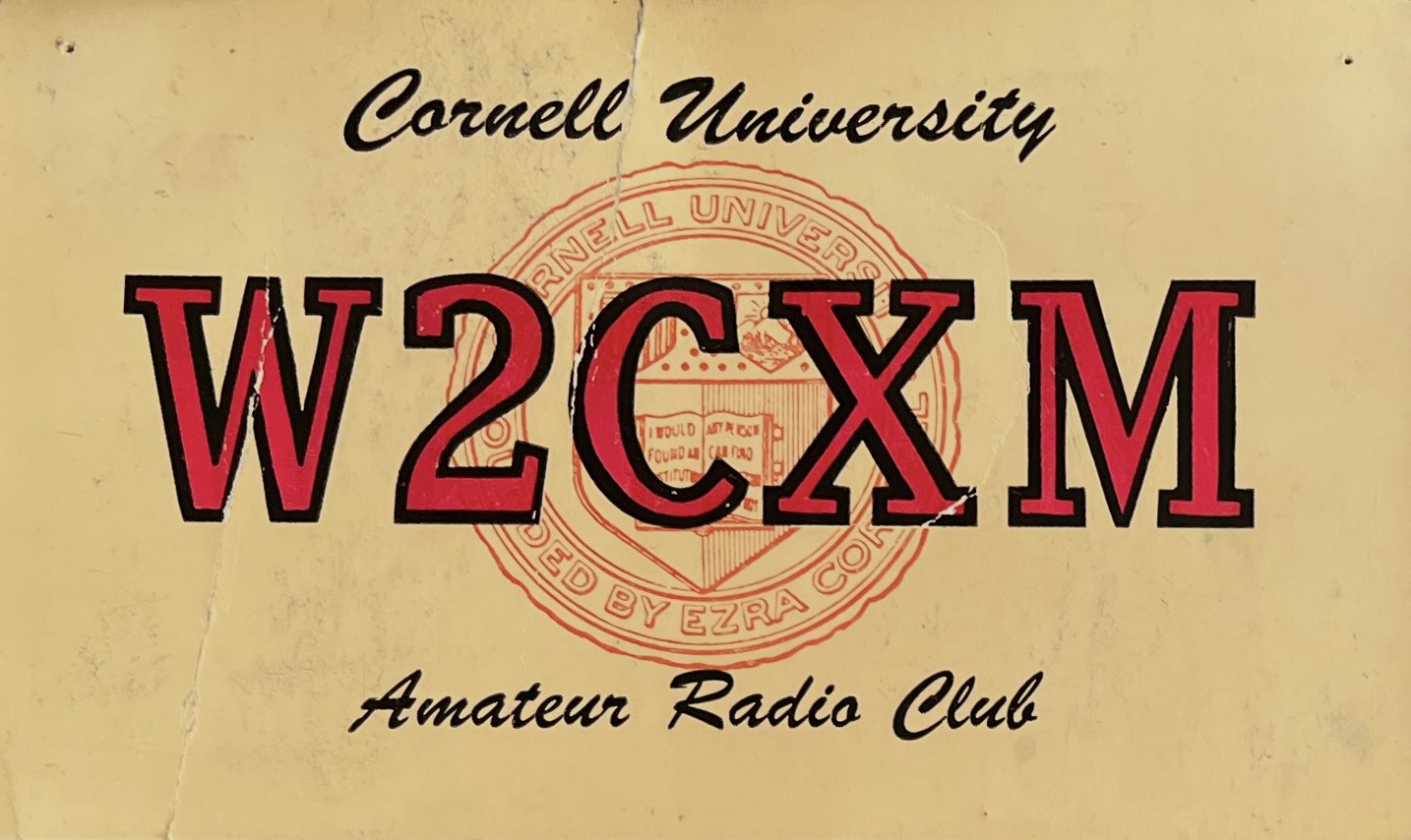 Original W2CXM QSL card